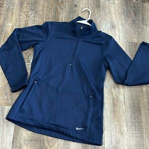 Nike Navy Blue Half-Zip Pullover Hoodie